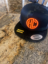 Load image into Gallery viewer, Black Flatbill Trucker Hats with Mesh back