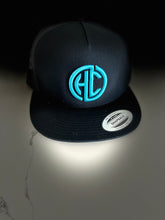 Load image into Gallery viewer, Black Flatbill Trucker Hats with Mesh back