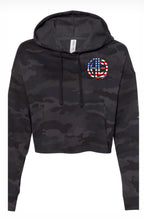 Load image into Gallery viewer, Red, White and Crew Cropped Hoodie
