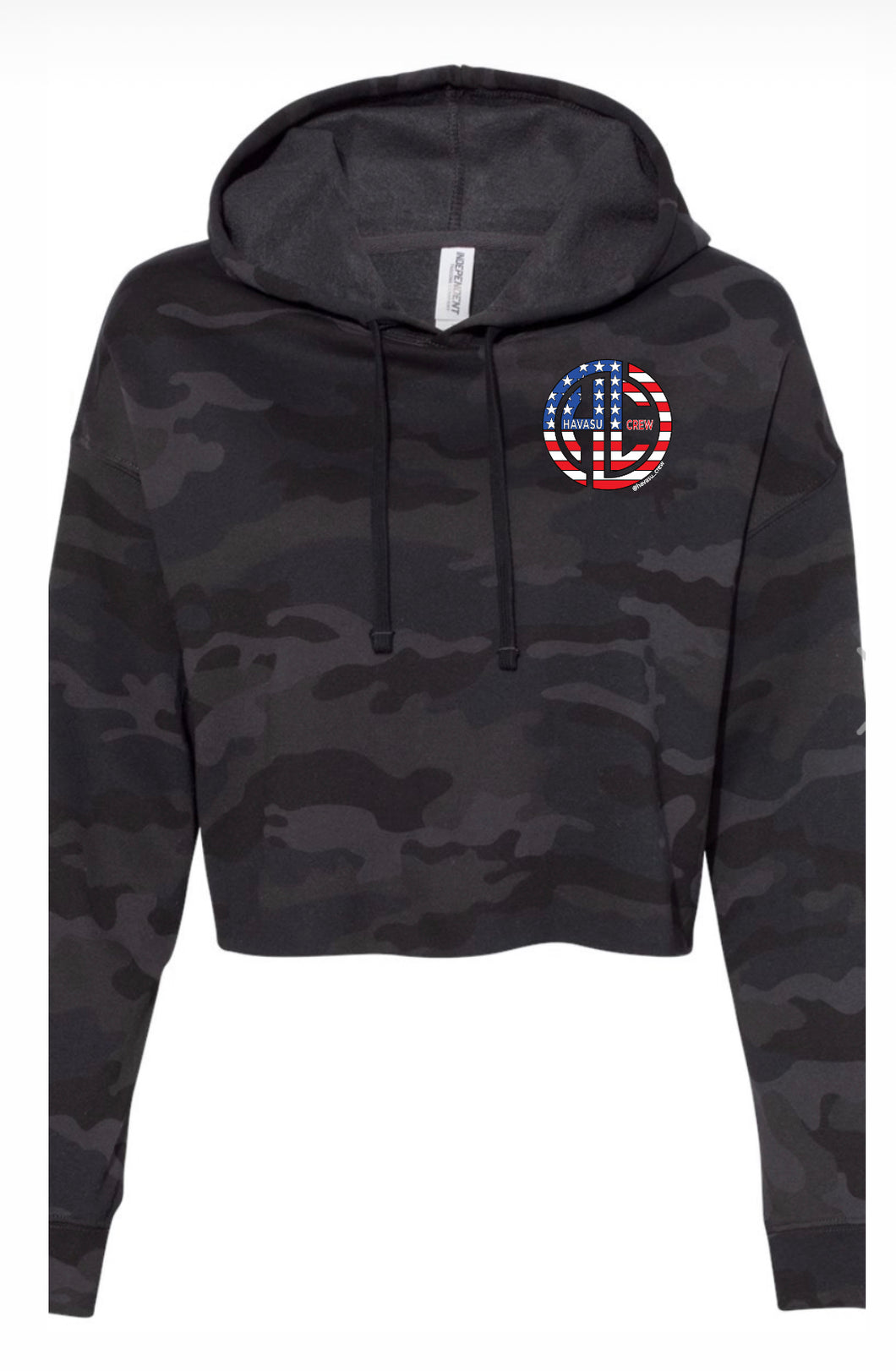 Red, White and Crew Cropped Hoodie