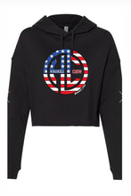 Load image into Gallery viewer, Red, White and Crew Cropped Hoodie
