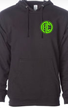 Load image into Gallery viewer, Unisex Black HC Sweatshirt with HC Classic Logo or HSM Monogram Logo on the chest. Back is plain.
