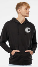 Load image into Gallery viewer, Unisex Black HC Sweatshirt with HC Classic Logo or HSM Monogram Logo on the chest. Back is plain.
