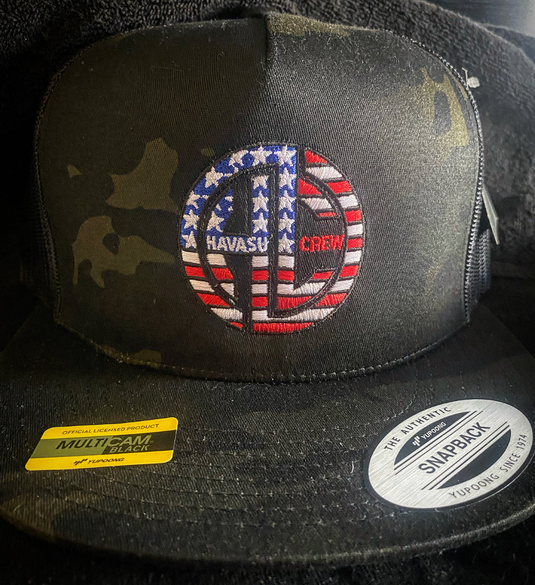 Black Camo Hat