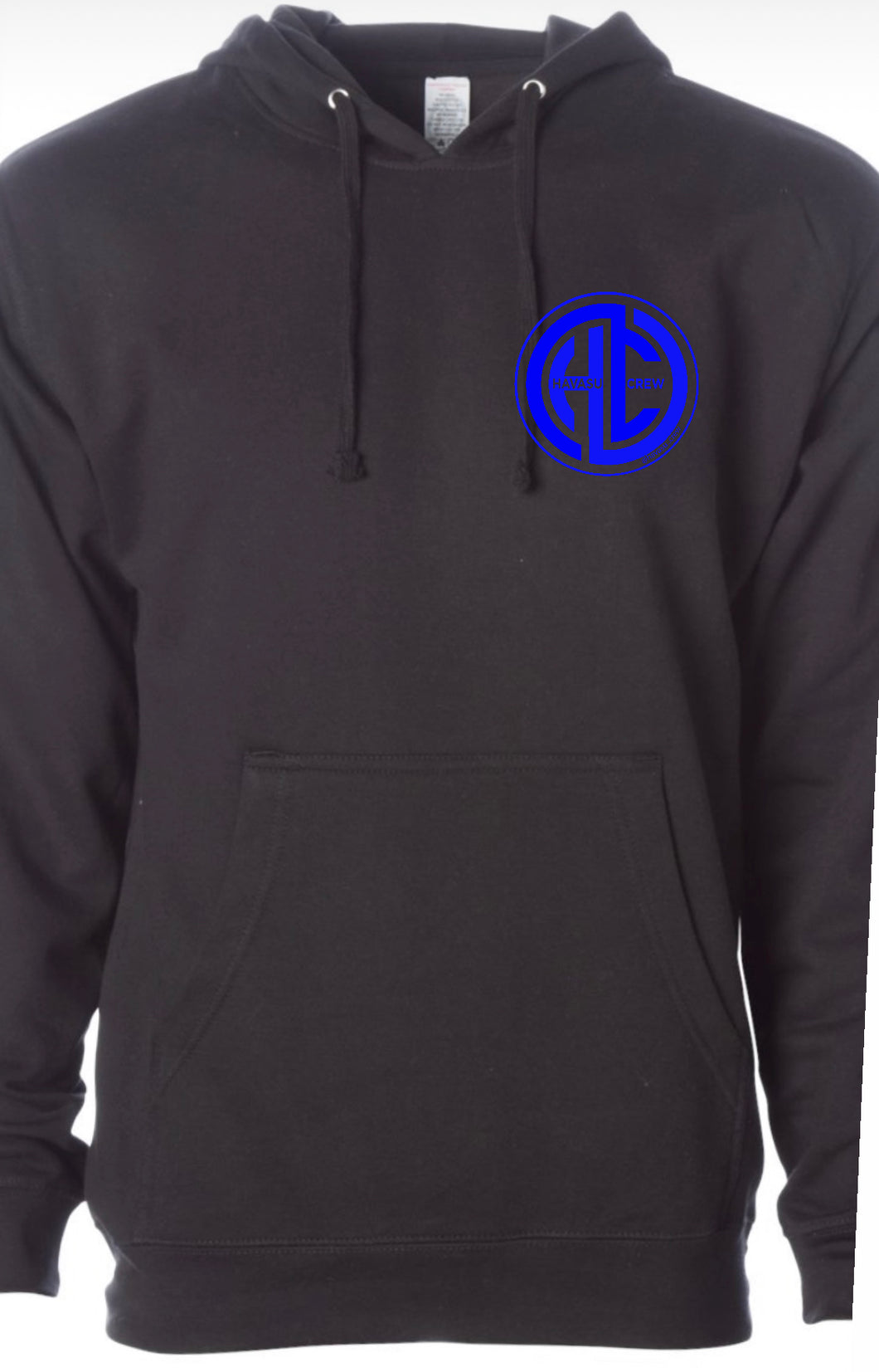 Unisex Black HC Sweatshirt with HC Classic Logo or HSM Monogram Logo on the chest. Back is plain.