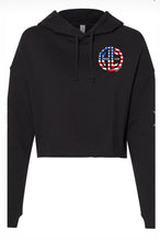 Load image into Gallery viewer, Red, White and Crew Cropped Hoodie
