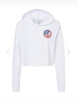 Load image into Gallery viewer, Patriotic Cropped Hoodie
