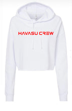 Load image into Gallery viewer, Red HAVASU CREW text on women&#39;s tees and tanks
