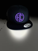 Load image into Gallery viewer, Black Flatbill Trucker Hats with Mesh back
