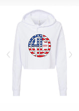 Load image into Gallery viewer, Patriotic Cropped Hoodie
