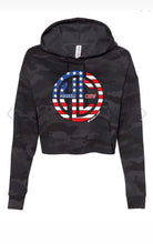 Load image into Gallery viewer, Red, White and Crew Cropped Hoodie
